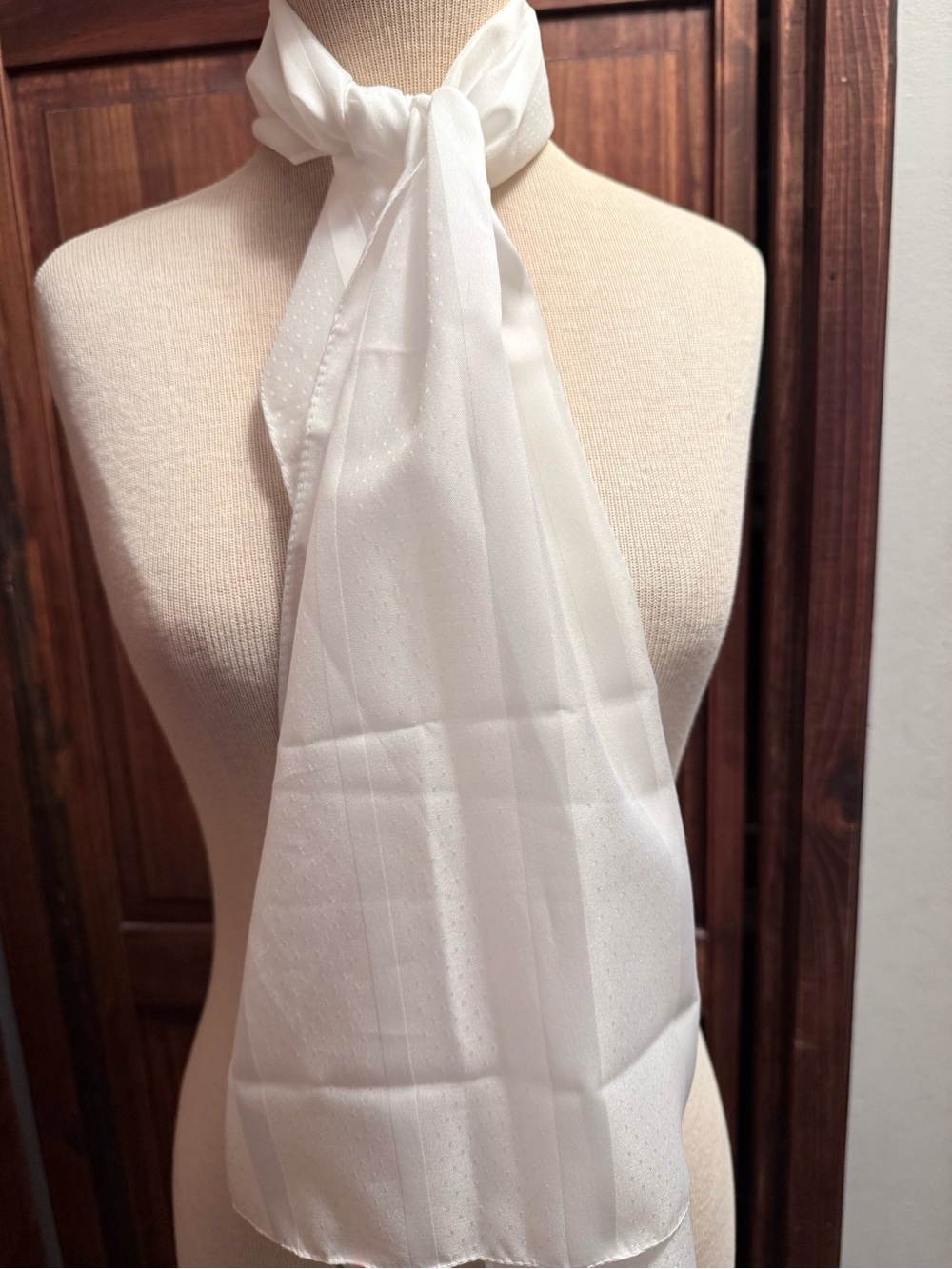 White Sheer Neck Scarf